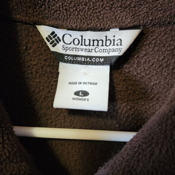 Women's Large Columbia Sportswear Brown Full Zip Fleece Jacket - Picture 8 of 10